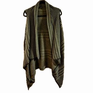 Black and Green Striped Sweater Vest